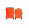 Комплект пластиковых чемоданов из 2-х шт. King of king NEW, Оранжевый. Размер М+S (ручная кладь)